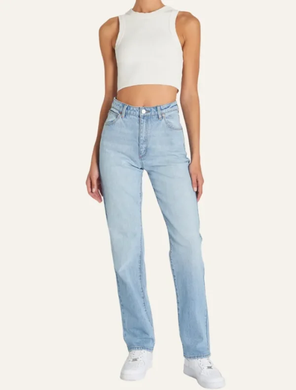 Abrand A 94 High Straight - Hailey Distressed Vintage Blue< Denim