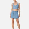 Abrand Aline Wrap Skirt Gigi - Mid Blue< Denim | Skirts
