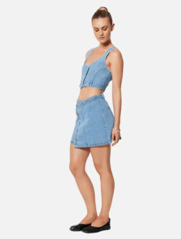 Abrand Aline Wrap Skirt Gigi - Mid Blue< Denim | Skirts
