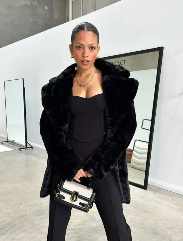Insurge Clothing Angelique Coat -< Casual Dresses | Fur
