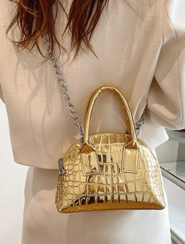 Insurge Clothing Audrey Bag - Gold Metalic< Bags | Shoulder Bag