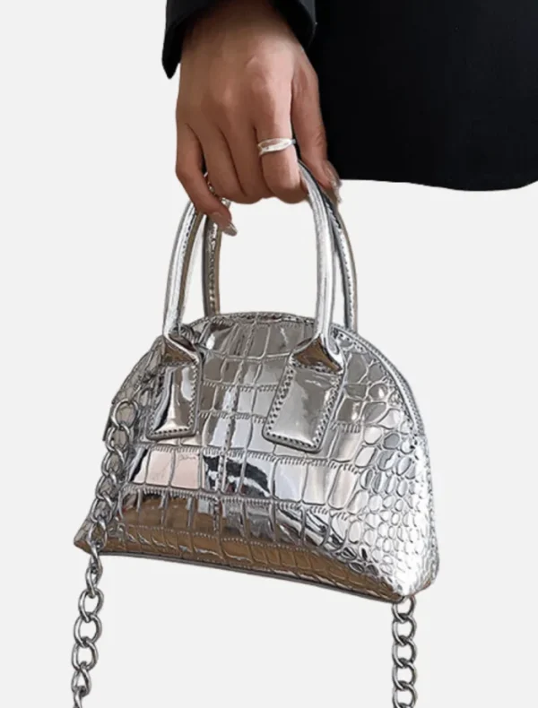 Insurge Clothing Audrey Bag - Silver Metalic< Bags | Shoulder Bag