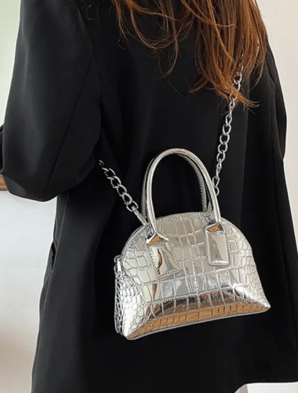 Insurge Clothing Audrey Bag - Silver Metalic< Bags | Shoulder Bag