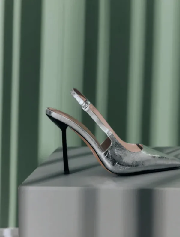 Lana Wilkinson Aylah Pump Metallic Leather - Silver< Heels