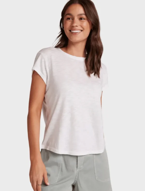 Bella Dahl Baby Crew Tee - White< Shirts | Tops