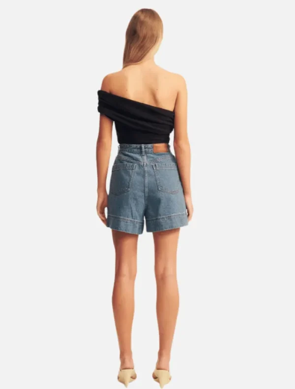 Shona Joy Beau One Shoulder Top - Black< Pants | Denim