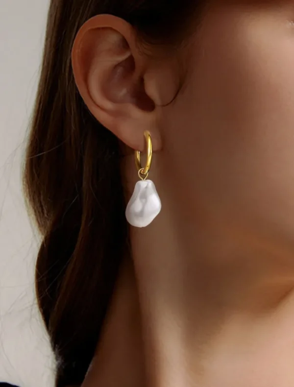 Jolie and Deen Bella Pearl Drop - Gold< Earrings