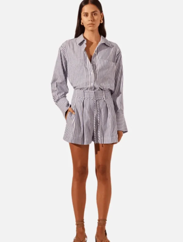 Shona Joy Belted Short - Chambray/Blue Ivory< Shorts