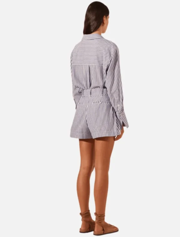 Shona Joy Belted Short - Chambray/Blue Ivory< Shorts