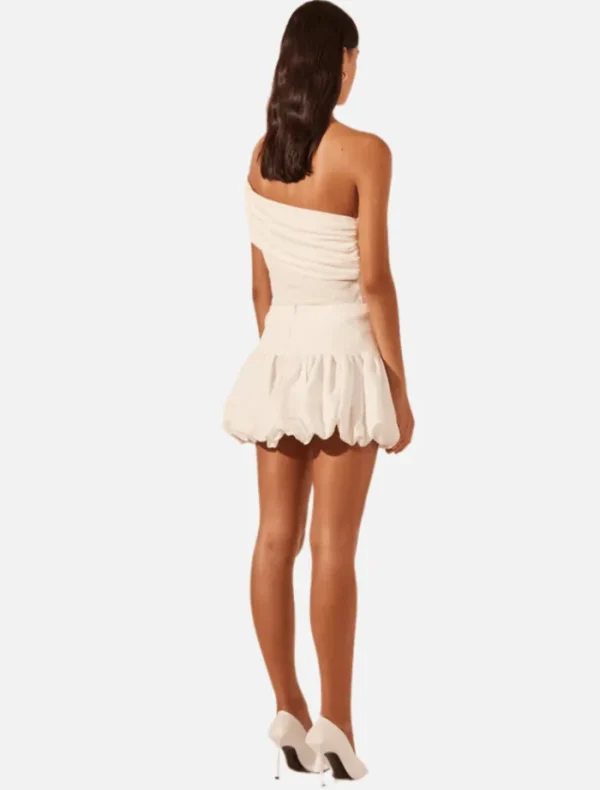 Shona Joy Blanc Bubble Mini Skirt - Ivory< Skirts | Tops