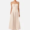 Shona Joy Blanc Gathered Midi Dress - Ivory< Casual Dresses | Mini Dresses