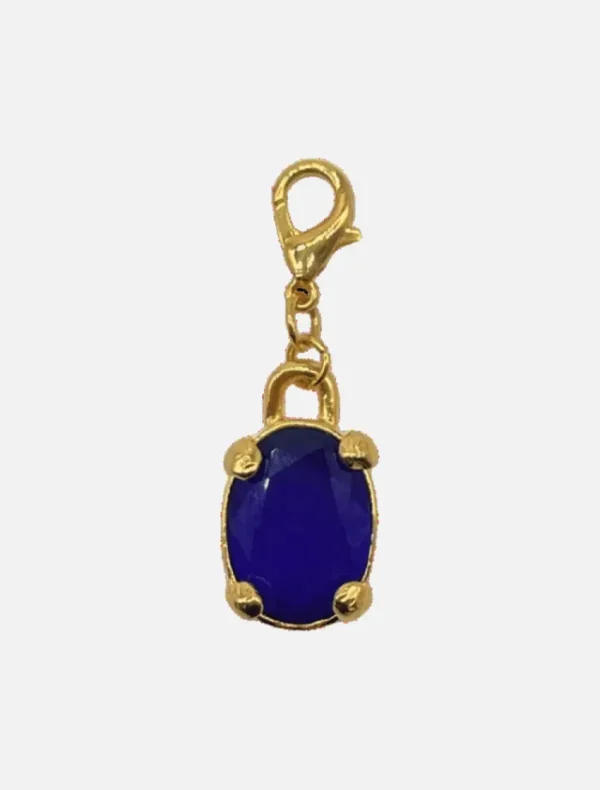 Susmie’s Blue Diamond Charm - Gold< Necklaces