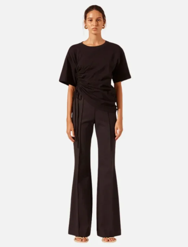 Shona Joy Boot Cut Flared Pant - Black< Pants