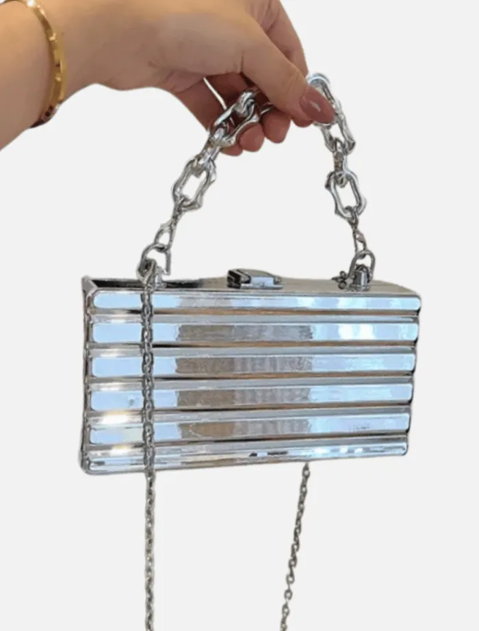 cally_box_bag__silver_0.webp Insurge Clothing Cally Box Bag - Silver< Bags | Shoulder Bag