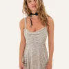 For Love & Lemons Candice Mini Dress - Silver< Mini Dresses