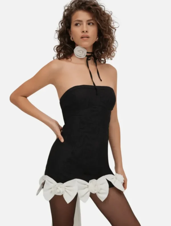 For Love & Lemons Caressa Mini Dress - Black< Casual Dresses | Mini Dresses