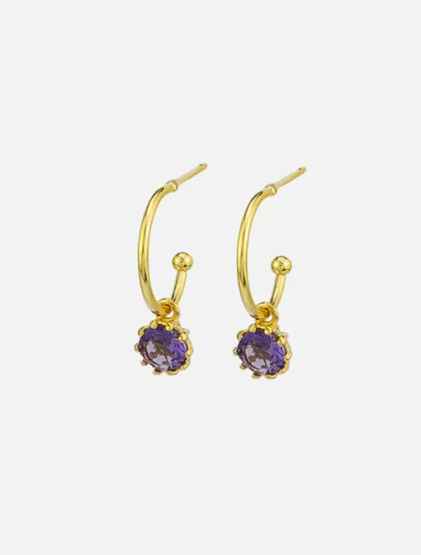 Jolie and Deen Carolina Sleepers - Purple< Earrings