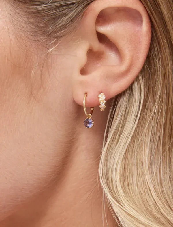 Jolie and Deen Carolina Sleepers - Purple< Earrings