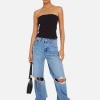 Abrand Carrie Jeans Ripped - Vintage Blue< Casual Dresses | Denim