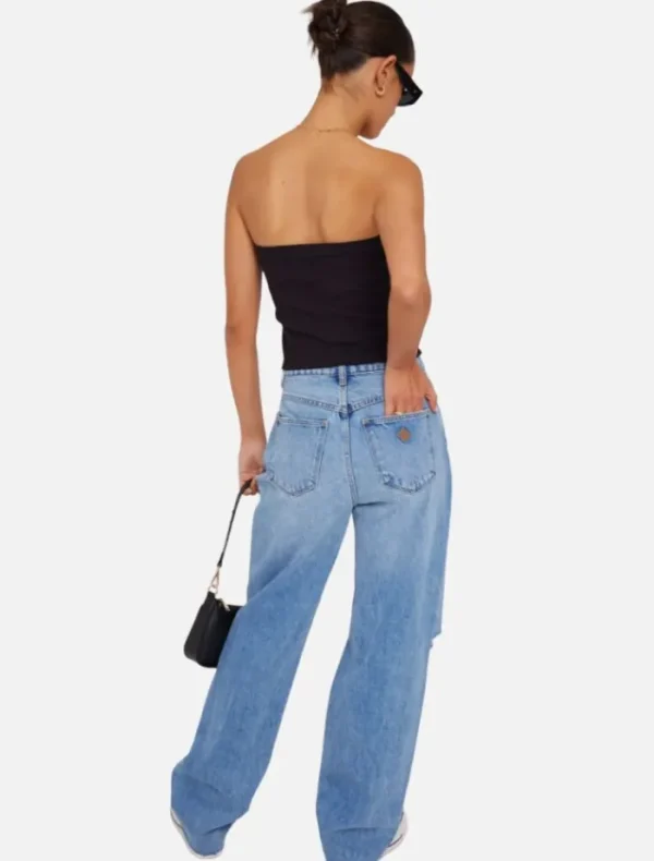 Abrand Carrie Jeans Ripped - Vintage Blue< Casual Dresses | Denim
