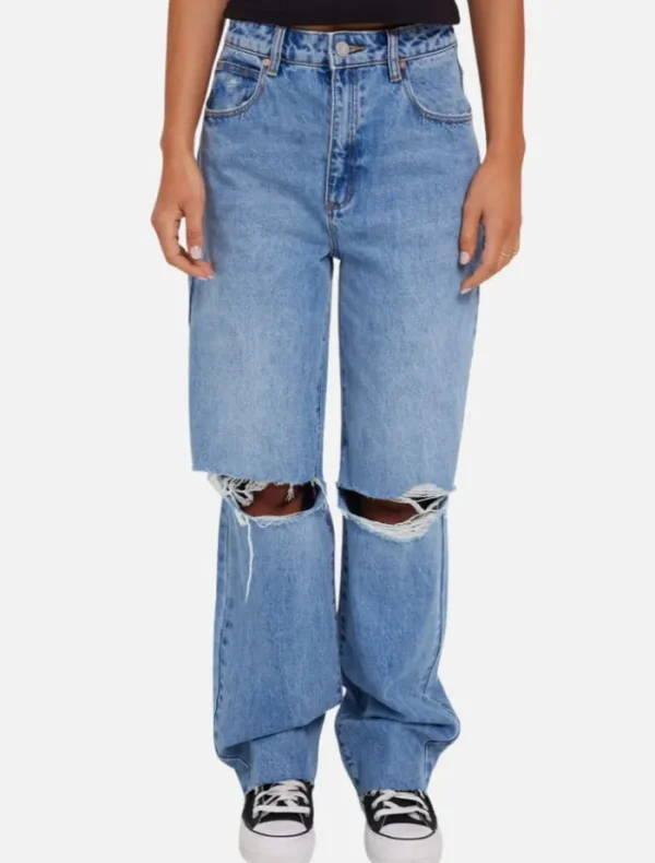 Abrand Carrie Jeans Ripped - Vintage Blue< Casual Dresses | Denim