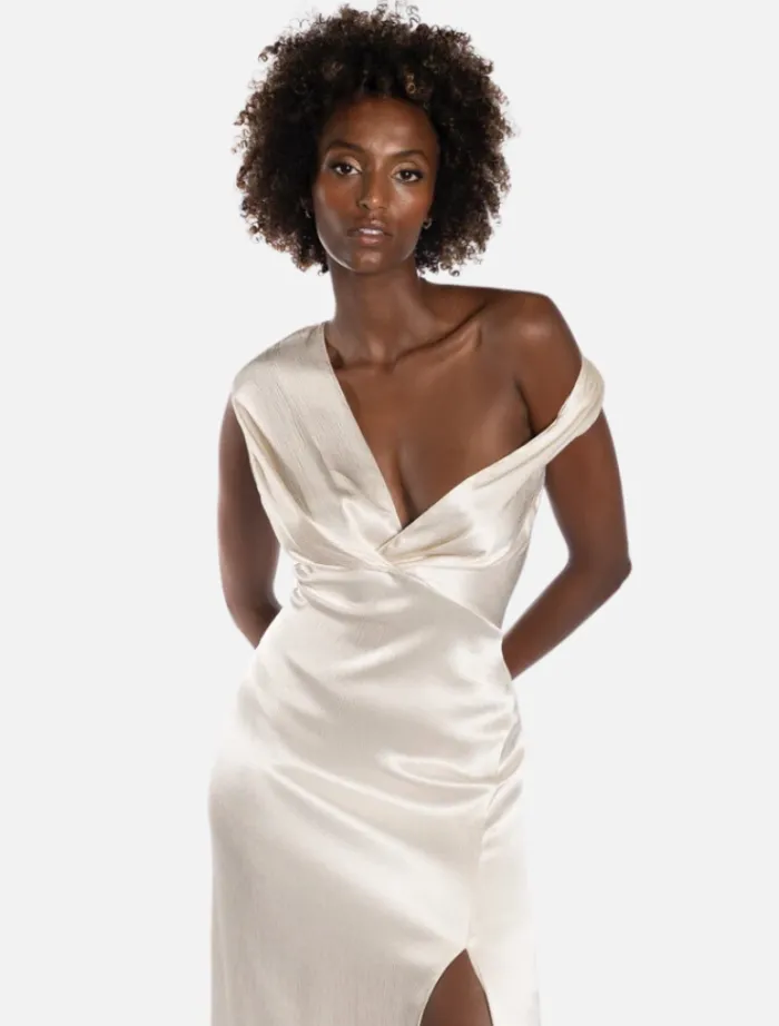 cassia_dress__shell_4.webp One Fell Swoop Cassia Dress - Shell< Midi Dresses | Bras / Briefs