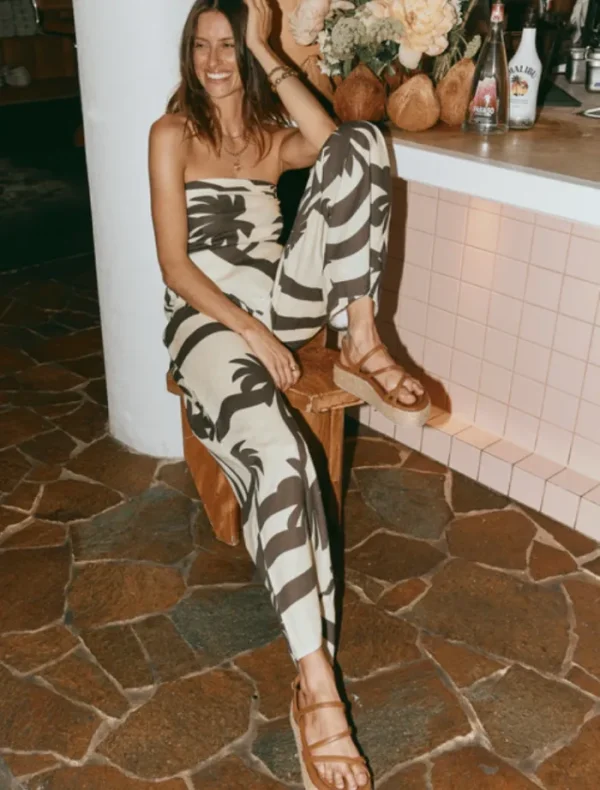 Pippa Ridely Catalina Pant - Cocoa Palma Print< Pants | Shirts