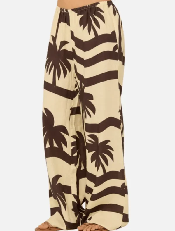 Pippa Ridely Catalina Pant - Cocoa Palma Print< Pants | Shirts