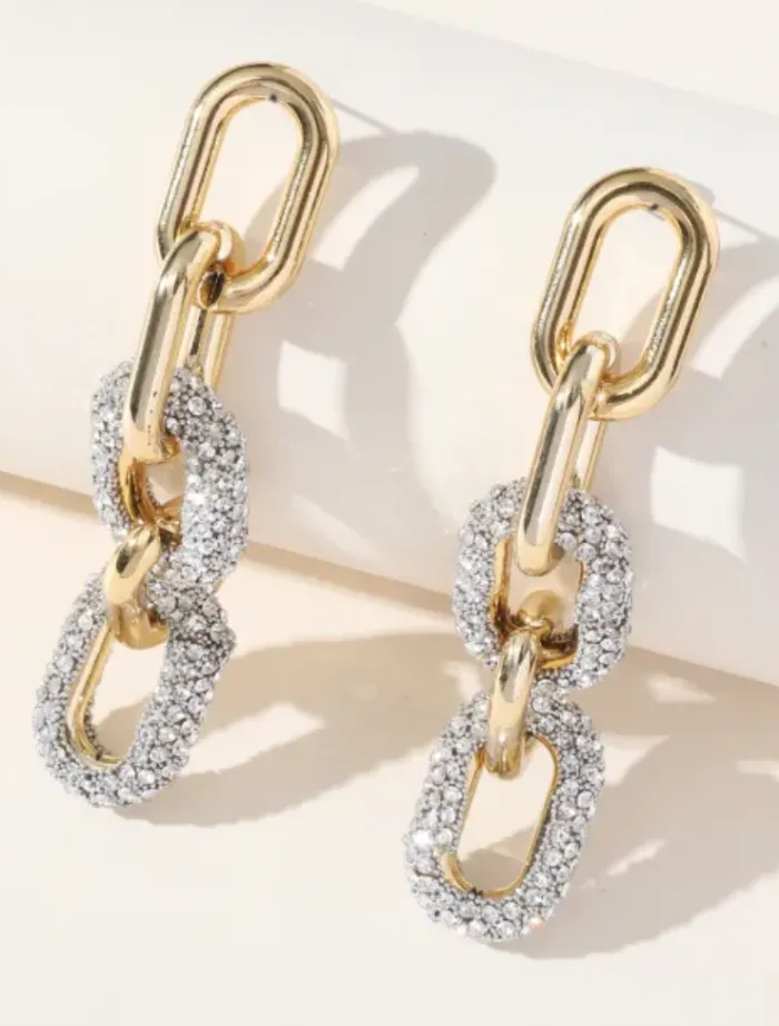 chain_earrings__goldsilve_2.webp Insurge Clothing Chain Earrings - Gold/Silver< Earrings