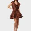 Elliatt Chocolate Nurture Dress by | Insurge Clothing< Mini Dresses