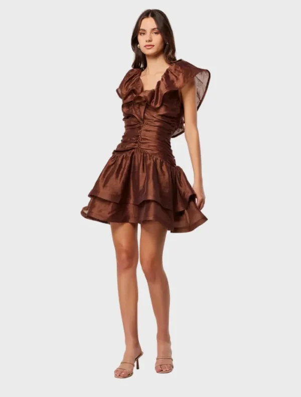 Elliatt Chocolate Nurture Dress by | Insurge Clothing< Mini Dresses