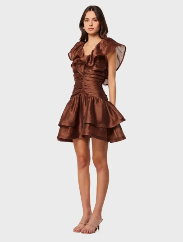 Elliatt Chocolate Nurture Dress by | Insurge Clothing< Mini Dresses