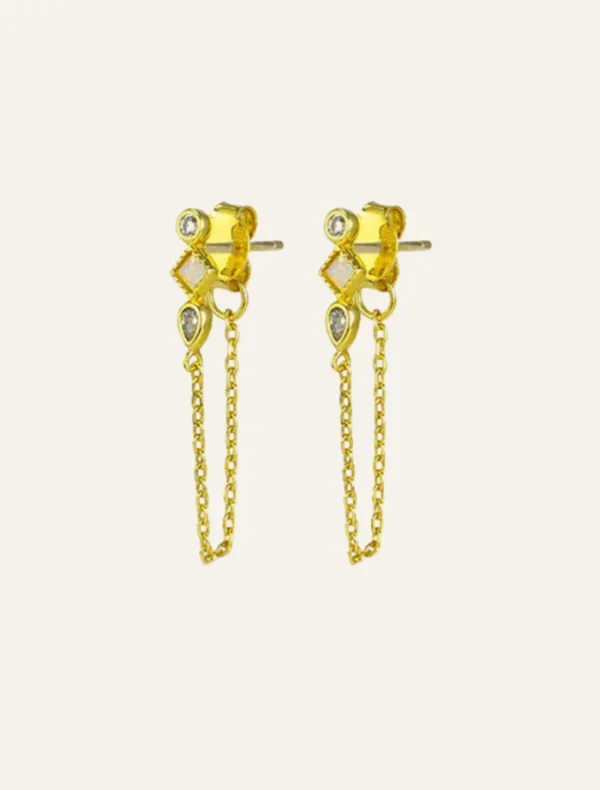 Jolie and Deen Christi Chain Earrings -< Earrings