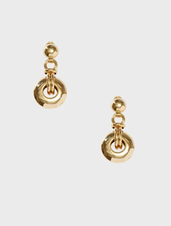 8 Other Reasons Circle Drop Earring - Gold< Earrings