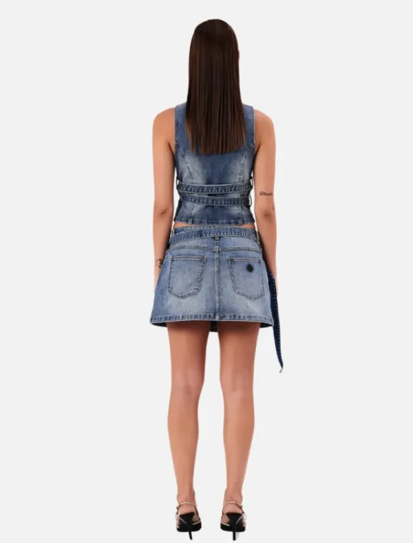 Abrand City Wrap Top Dalia - Mid Vintage Indigo< Pants | Denim