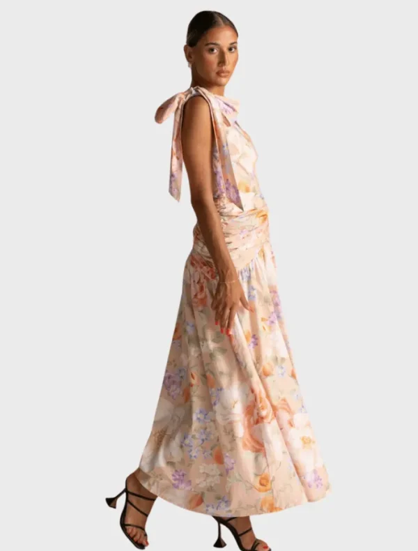 Zanetta Claudia Maxi Dress – Peachy Floral< Casual Dresses