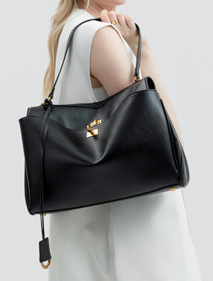 cleo_tote_bag__black_2.webp Insurge Clothing Cleo Tote Bag - Black< Bags | Tops
