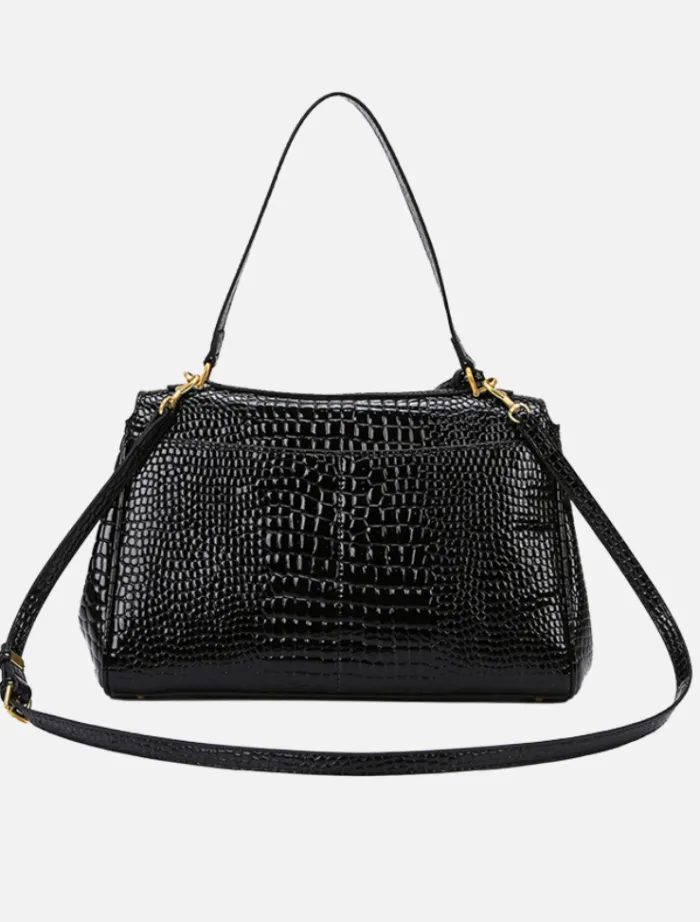cleo_tote_bag__black_croc_3.webp Insurge Clothing Cleo Tote Bag - Black Croc< Bags | Tops