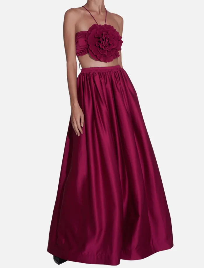 costiera_skirt__chianti_0.webp Lidee Costiera Skirt - Chianti< Skirts | Tops