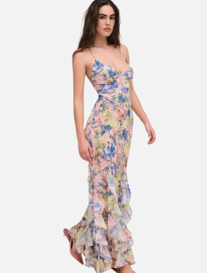elea_maxi_dress__pink_1.webp For Love & Lemons Elea Maxi Dress - Pink< Casual Dresses | Mini Dresses
