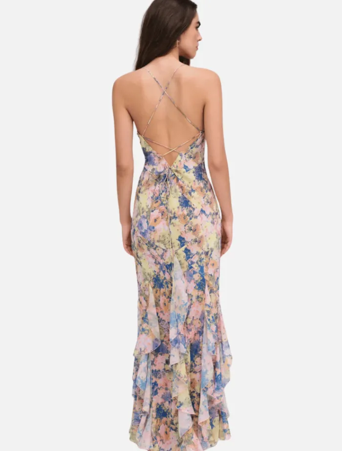 elea_maxi_dress__pink_2.webp For Love & Lemons Elea Maxi Dress - Pink< Casual Dresses | Mini Dresses