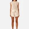 Shona Joy Emilio Round Neck Tank - Rice< Knitwear | Shirts