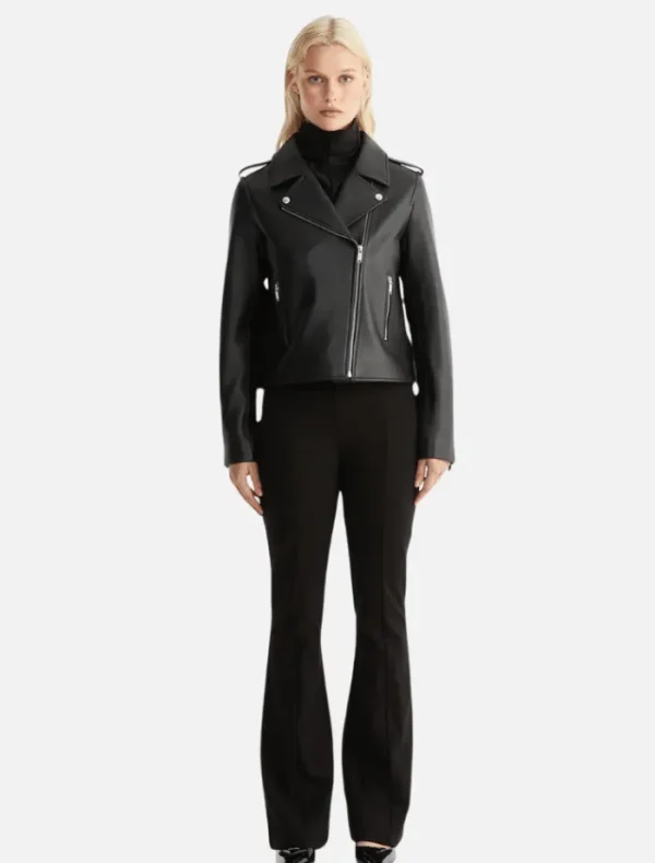 Ena Pelly Essential Leather Biker Jacket 2.0 - Black< Long Sleeve Dresses | Casual Dresses
