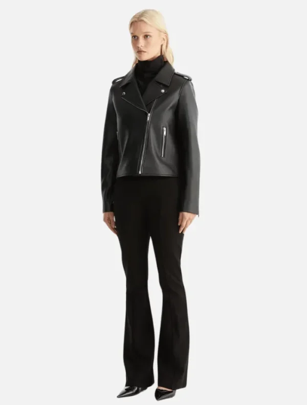Ena Pelly Essential Leather Biker Jacket 2.0 - Black< Long Sleeve Dresses | Casual Dresses