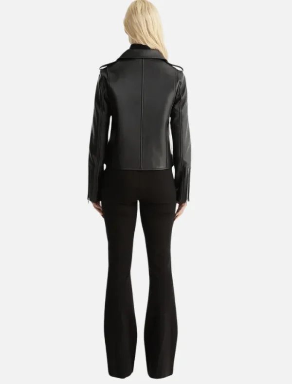 Ena Pelly Essential Leather Biker Jacket 2.0 - Black< Long Sleeve Dresses | Casual Dresses