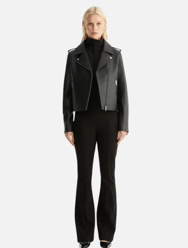 Ena Pelly Essential Leather Biker Jacket 2.0 - Black< Long Sleeve Dresses | Casual Dresses