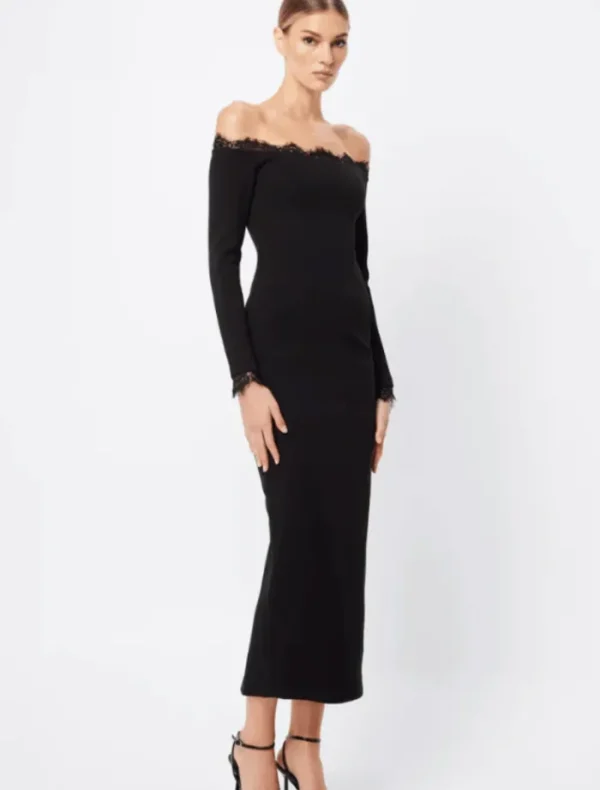 Mossman Eternal Midi Dress - Black< Long Sleeve Dresses | Midi Dresses