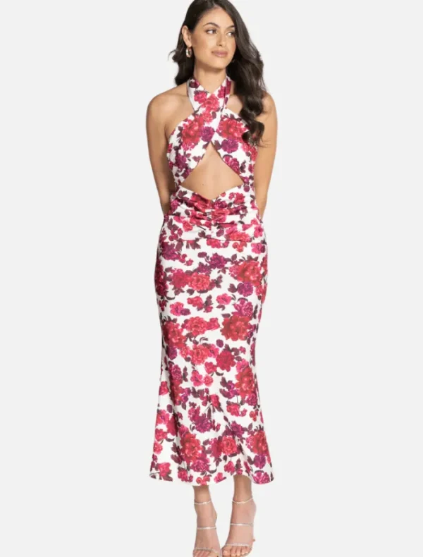 Zanetta Georgia Midi Dress – Pink Floral< Casual Dresses | Midi Dresses