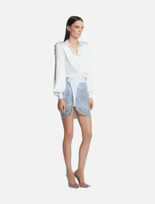 Zhivago Glitter & Gold Skirt - Platinum< Skirts | Tops