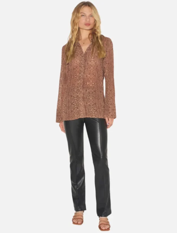 Hansen & Gretel Greta Shirt - Serpent< Shirt Dresses | Long Sleeve Dresses